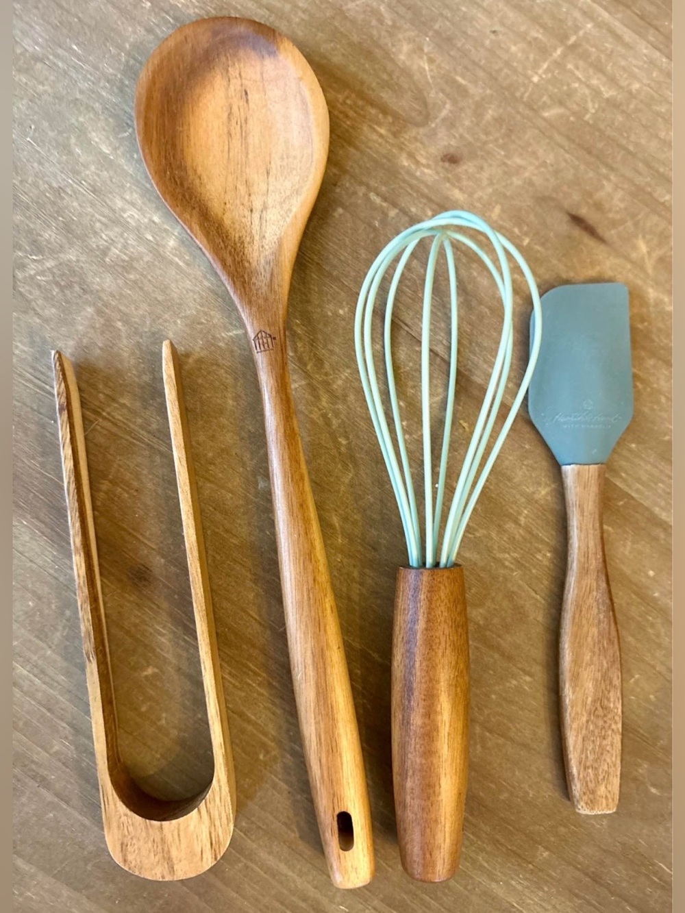 *NEW* Hearth & Hand Wooden & silicone 4 piece kitchen utensil set